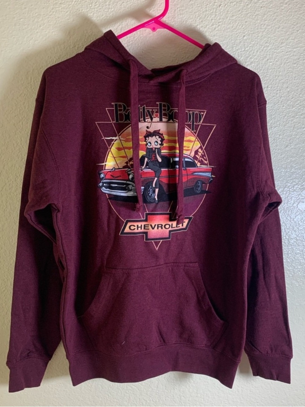 NWOT GM Betty Boop Chevrolet Hooded Sweatshirt, Size S